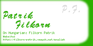 patrik filkorn business card